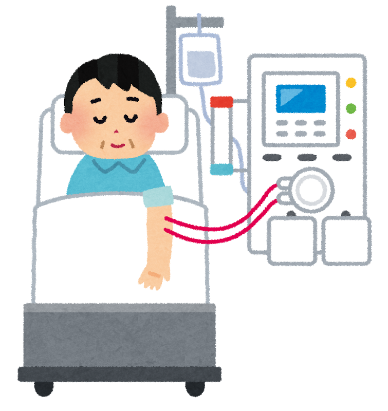 交代勤務やっとるんやけど、人工透析を始めることになってしまった。