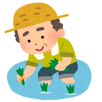 アスファルトに田植えしてみた [421685208]